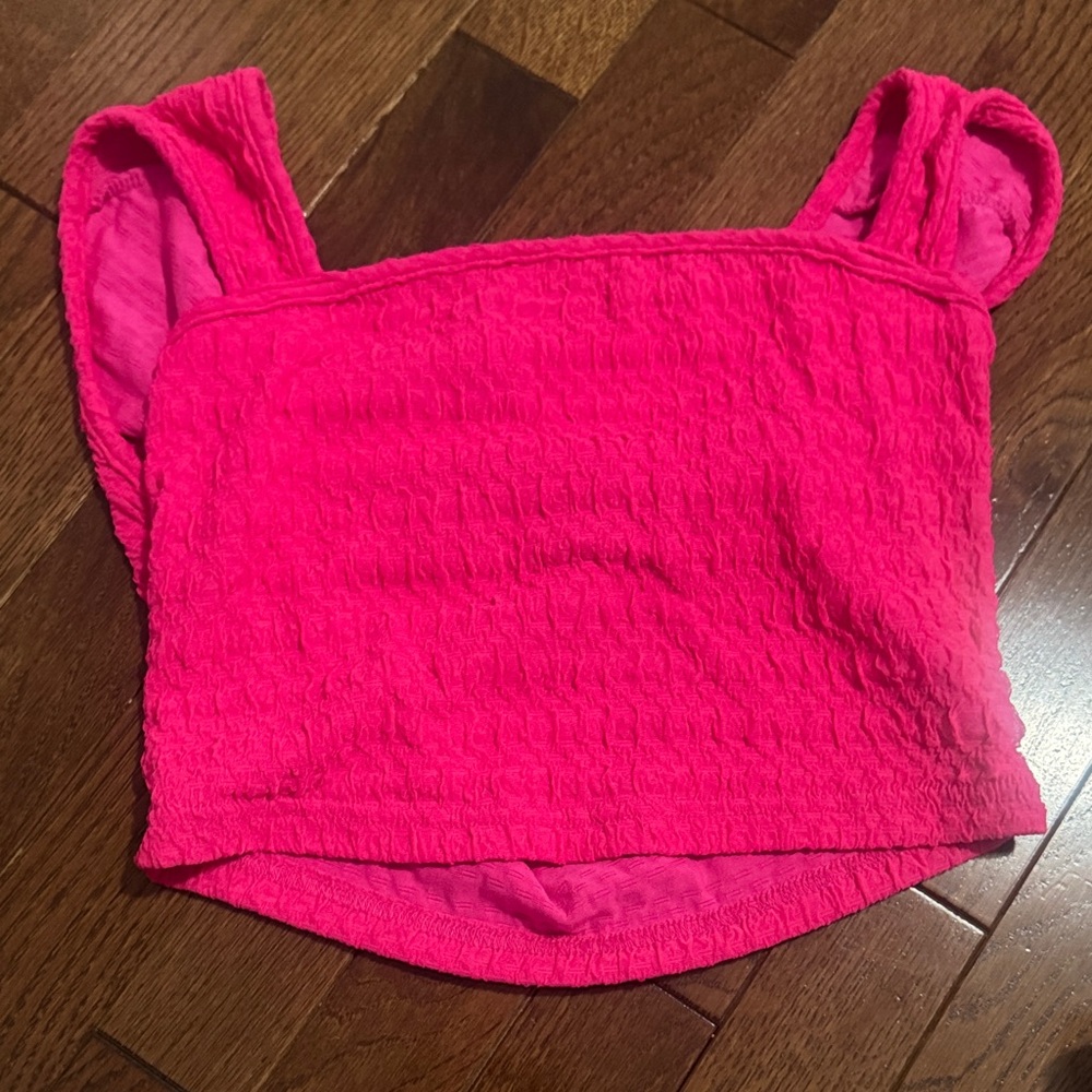 Pink Smocked Women's Top